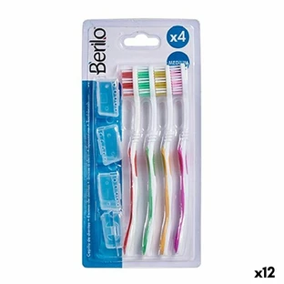Cepillo de Dientes Berilo AR1410003 Amarillo Azul Rojo Rojo Verde (12 Unidades)