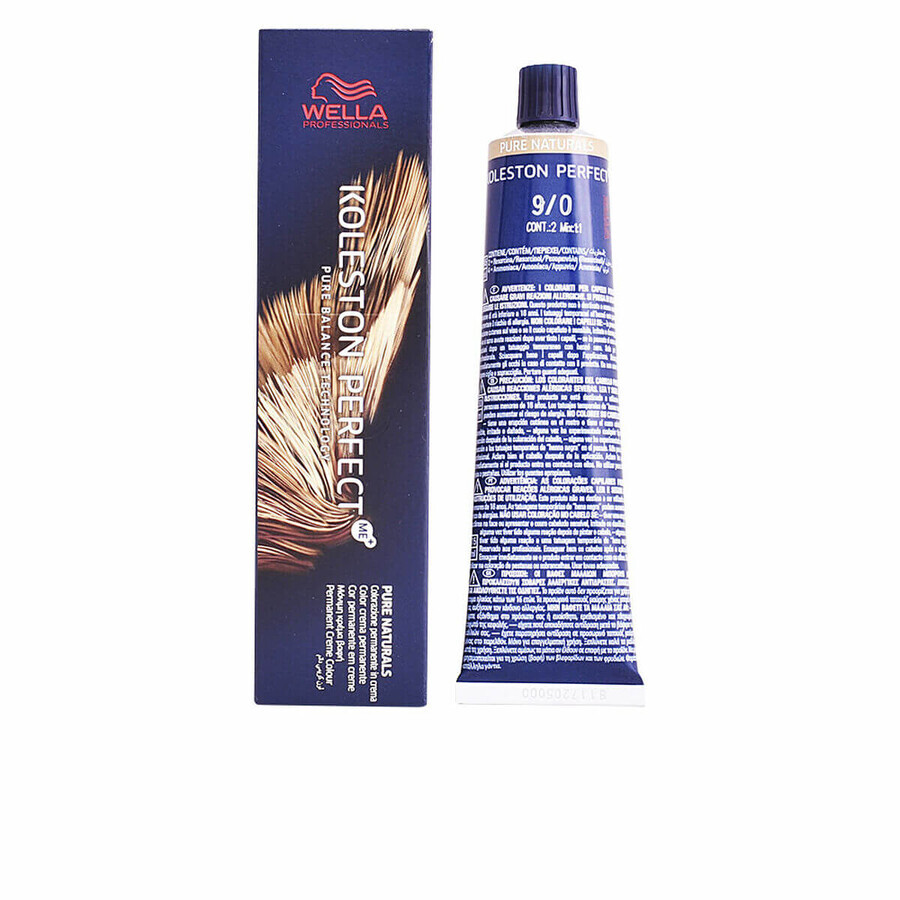 Boutique Teinture permanente Wella Koleston Perfect Pure Naturals Nº 9.0 60 ml Teinture permanente Wella Koleston Perfect Pure Naturals Nº 9.0 60 ml