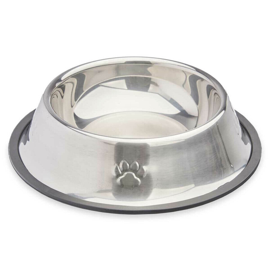 Futternapf für Hunde Mascow 310 Grau Silberfarben Gummi Metall 22 x 6 x 22 cm (12 Stück)