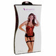 Corset S Pleasures Red/Black (One size)