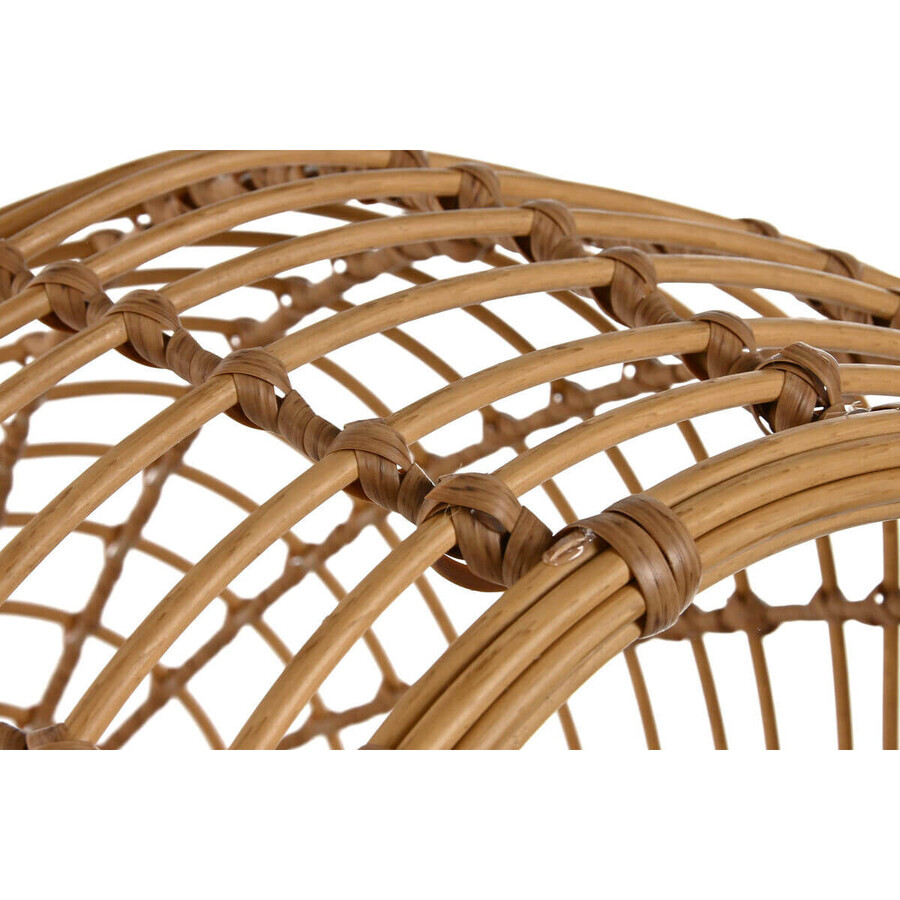 Haustierbettchen Home ESPRIT Weiß natürlich Synthetischer Rattan 60 x 58 x 58 cm