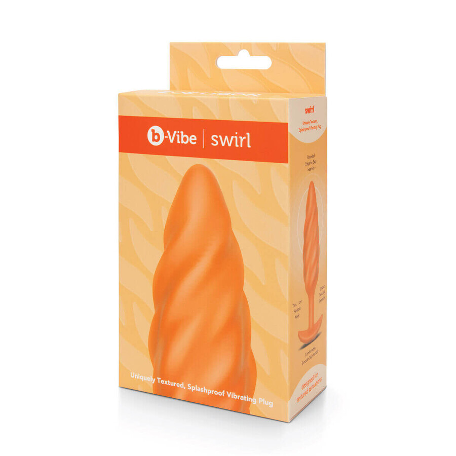 Comprar Vibrating Butt Plug B-Vibe Swirl Texture Orange Vibrating Butt Plug B-Vibe Swirl Texture Orange