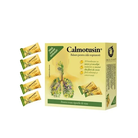 Caramelos Calmotusin con miel y eucalipto, 20 piezas, Dacia Plant