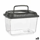 Acuario Con Asa Grande Plástico Gris 7 L 20 x 20 x 20 x 20 x 30 cm (8 Unidades)