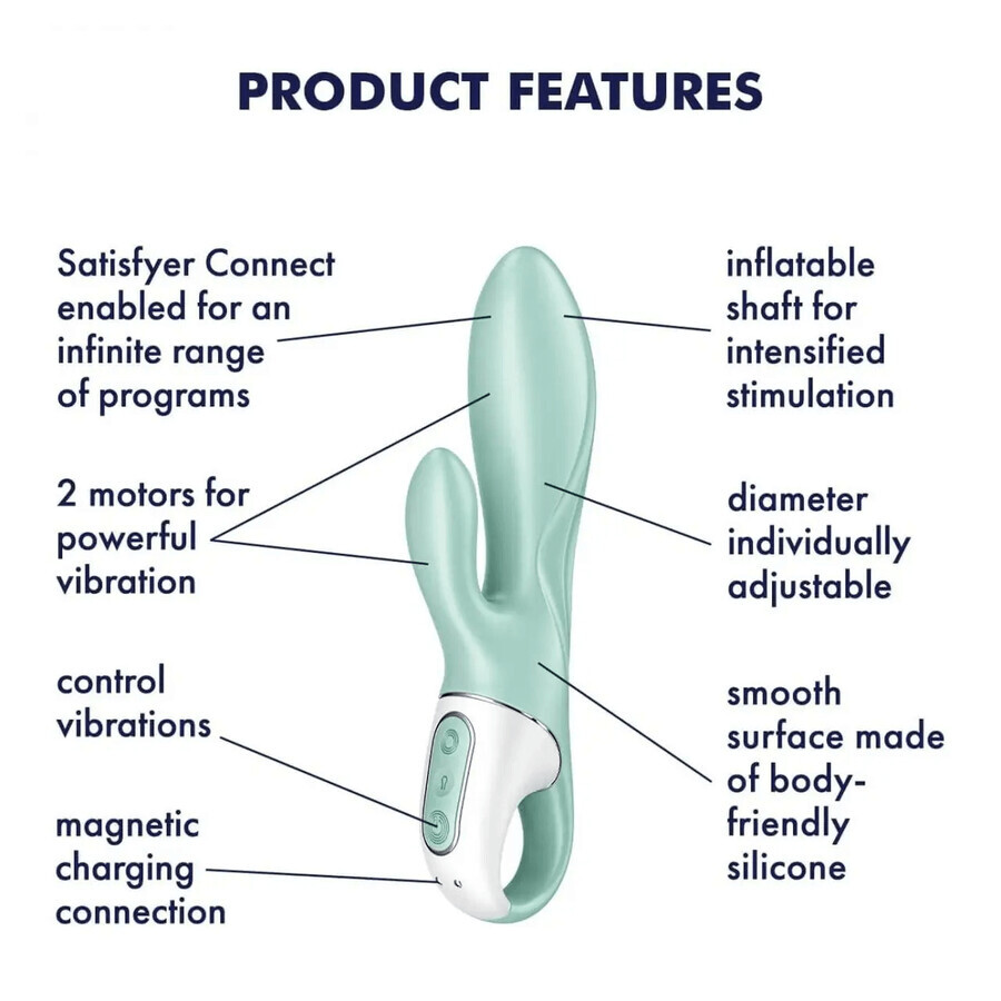 Vibrator Satisfyer Air Pump Bunny 5+ - Green