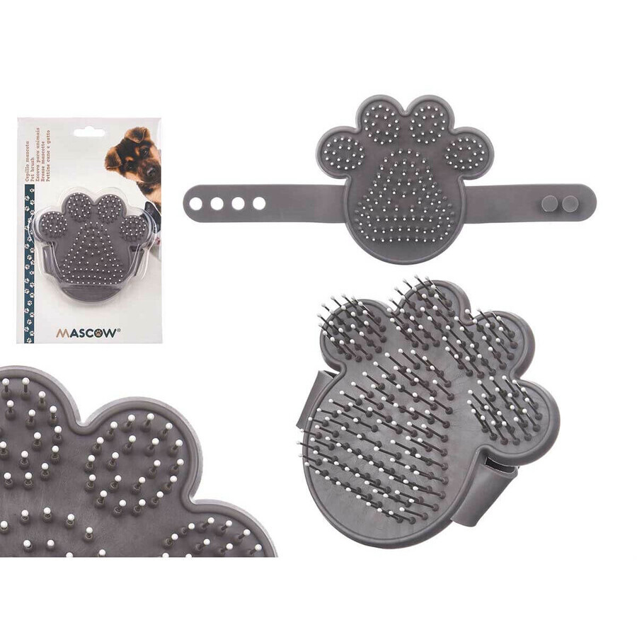 Brosse pour Chiens Mascow 336 Gris 10,5 x 10 x 3 cm (12 Unités) Brosse pour Chiens Mascow 336 Gris 10,5 x 10 x 3 cm (12 Unités)