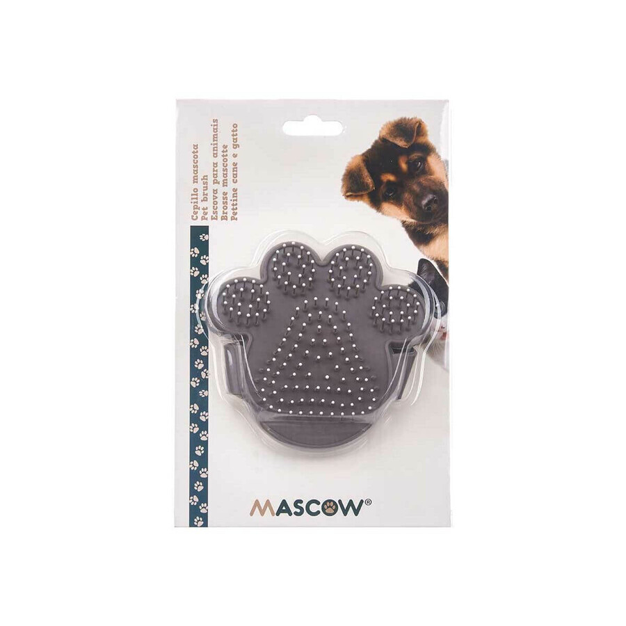 Brosse pour Chiens Mascow 336 Gris 10,5 x 10 x 3 cm (12 Unités) Brosse pour Chiens Mascow 336 Gris 10,5 x 10 x 3 cm (12 Unités)