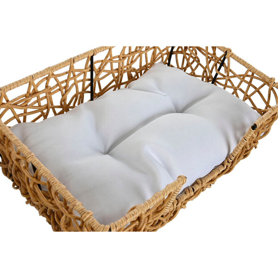 Pat pentru animale de companie Home ESPRIT Alb Maro Deschis Metal ratan sintetic 50 x 35 x 14 cm (2 Piese) Pat pentru animale de companie Home ESPRIT Alb Maro Deschis Metal ratan sintetic 50 x 35 x 14 cm (2 Piese)