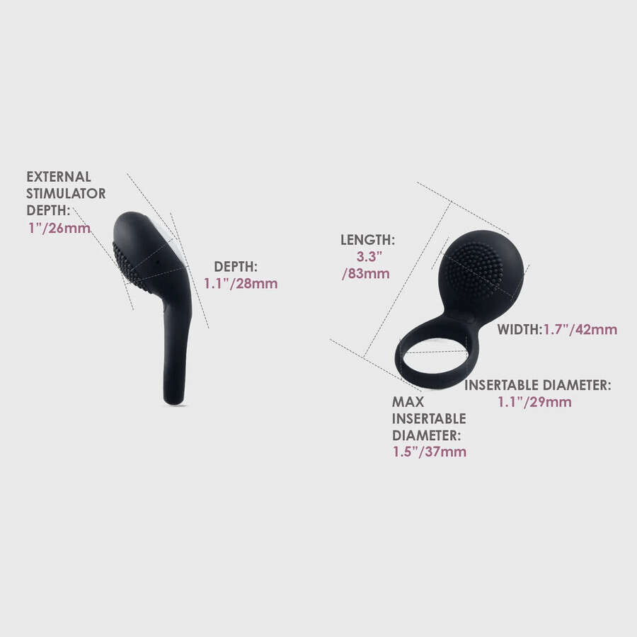 Svakom Tyler Vibrating Cock Ring with Textured Head
