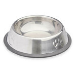 Dispozitiv de hrănire pentru câini Mascow 312 Gri Argintiu Gumă Metal 15 x 4 x 15 cm (24 Unități)