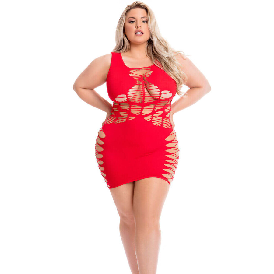Robe rose rouge à lèvres (Queen size)