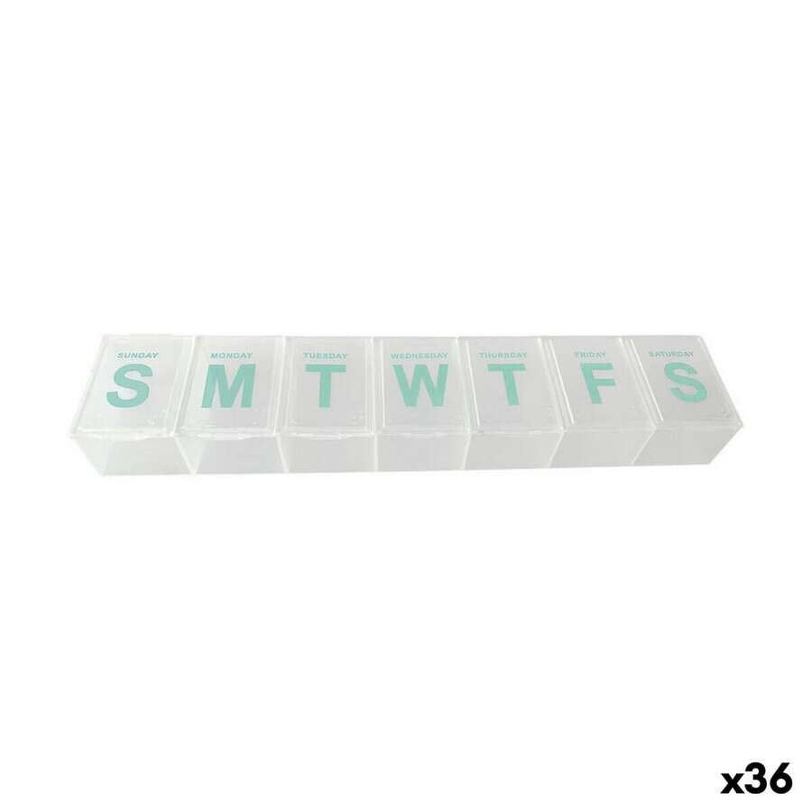 Pillendose Wochenvorrat 22,8 x 4,8 x 2,5 cm (36 Stück)