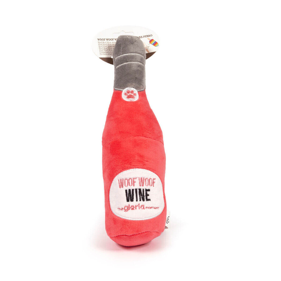 Soft toy for dogs Gloria Woof Woof Wine Pink Polyester polypropylene