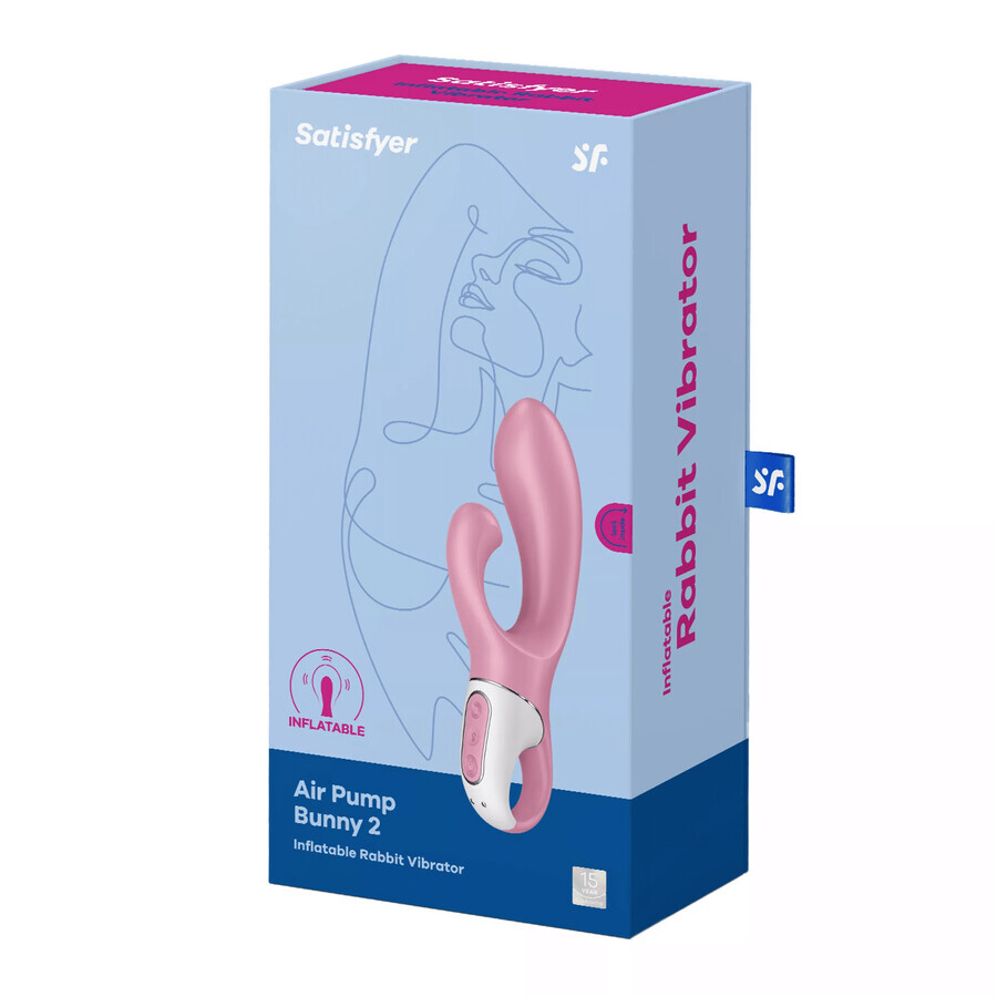 Boutique Vibrateur point G Satisfyer Air Pump Bunny 2 Light Pink Vibrateur point G Satisfyer Air Pump Bunny 2 Light Pink