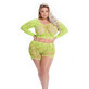 Set lenjerie intimă roz ruj verde (L)