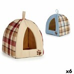 Haustierbettchen Kariert 33 x 45 x 33 cm (6 Stück) Haustierbettchen Kariert 33 x 45 x 33 cm (6 Stück)