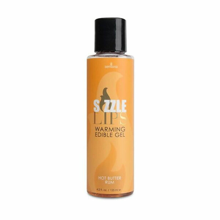 Boutique Sizzle Lips Butter Rum Warming Edible Gel 125 ml Sensuva 7327 125 ml Sizzle Lips Butter Rum Warming Edible Gel 125 ml Sensuva 7327 125 ml