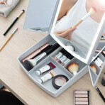 3-In-1 Folding LED Mirror with Make-up Organiser Panomir InnovaGoods 3-In-1 Folding LED Mirror with Make-up Organiser Panomir InnovaGoods