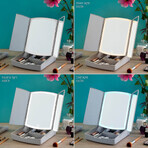 3-In-1 Folding LED Mirror with Make-up Organiser Panomir InnovaGoods 3-In-1 Folding LED Mirror with Make-up Organiser Panomir InnovaGoods