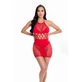 Kleid Rosa Lippenstift Rot (Einheitsgröße)