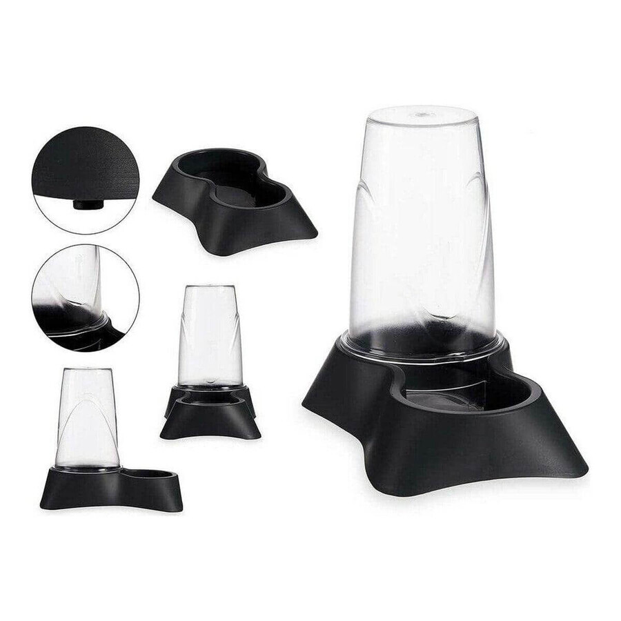 Castron de hrană pentru animale de companie Transparent Antracit polipropilenă 650 ml 12,5 x 18 x 19 cm Castron de hrană pentru animale de companie Transparent Antracit polipropilenă 650 ml 12,5 x 18 x 19 cm