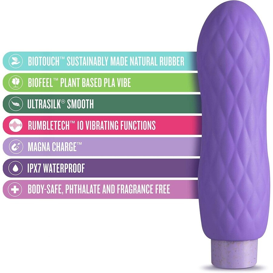 Multifunction Powerful Vibrator Blush Novelties Gaia Eco Bliss Plant-Based 4Waterproof