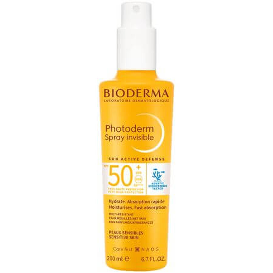 Invisible Sun Protection Spray SPF50+ Photoderm, 200 ml, Bioderma