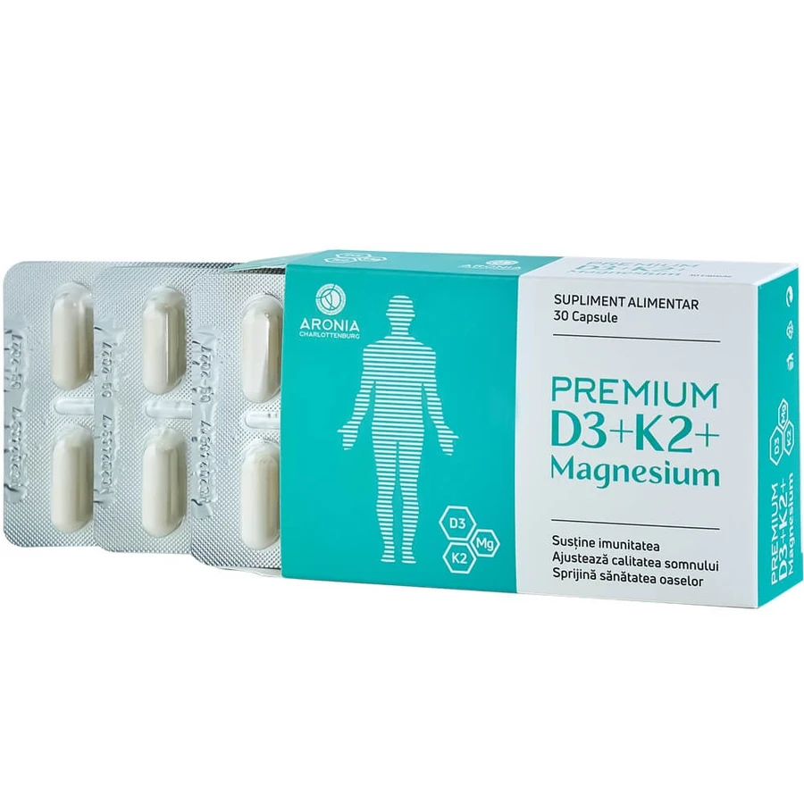 Premium D3+K2+Magnesium, 30 capsules, Aronia Charlottenburg