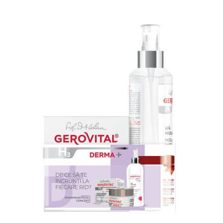 Pachet Crema Antirid Si Fermitate 50 ml + Apa Micelara 150 ml H3+ Derma, Gerovital