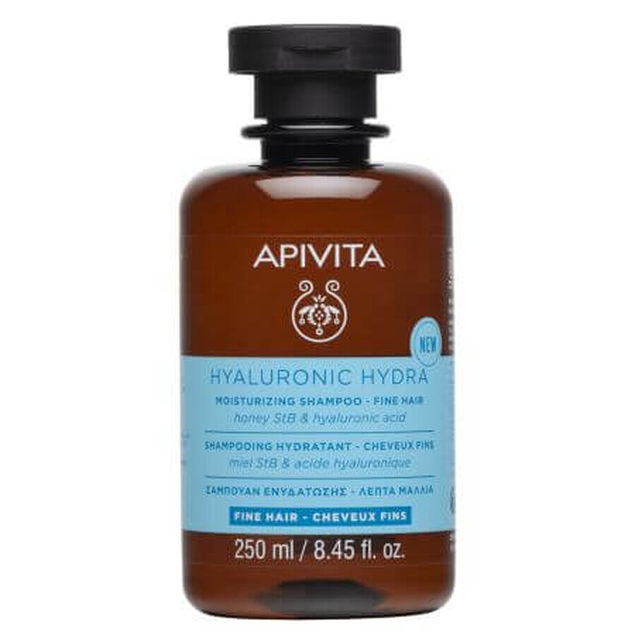Hydra moisturizing shampoo with honey and hyaluronic acid Hydra, 250 ml, Apivita