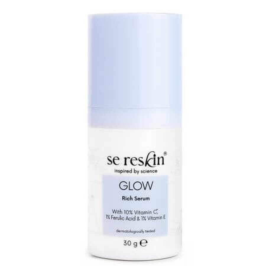 Siero viso illuminante con 10% di vitamina C, E e acido ferulico, 30 g, Se:Reskin