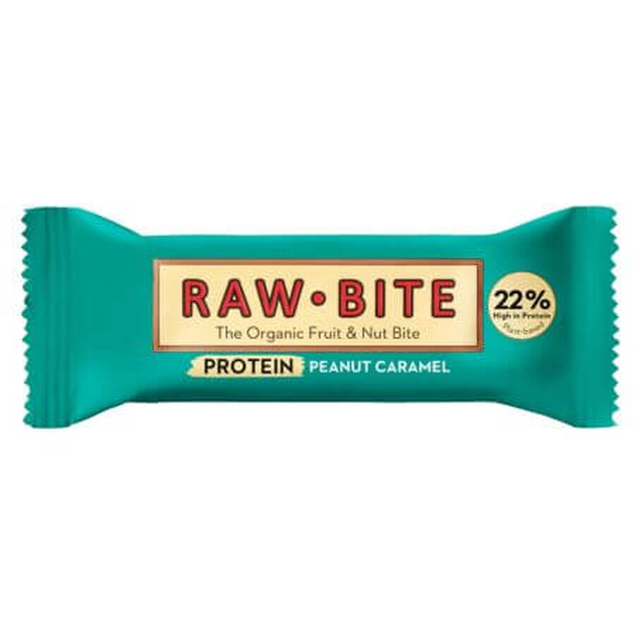 Organic protein bar Peanut Caramel, 45 g, Raw Bite