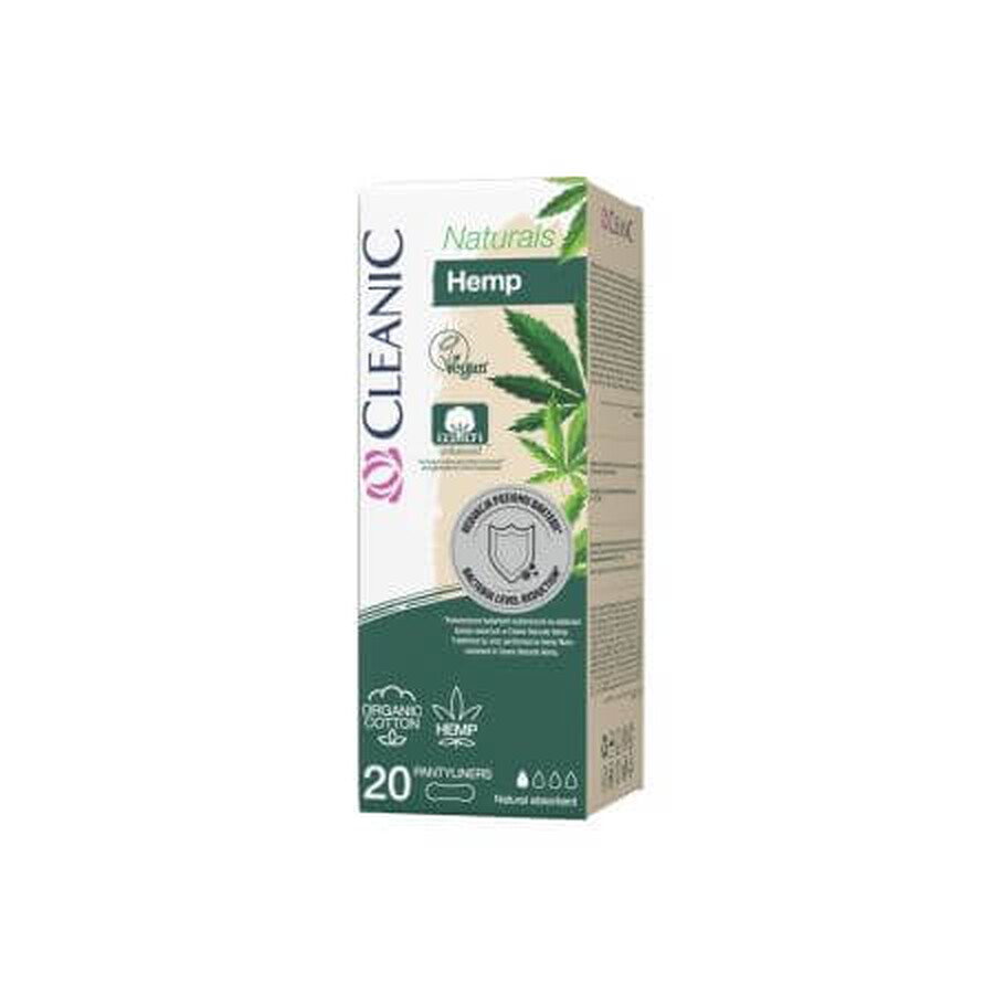Absorbante zilnice din bumbac si canepa Naturals, 20 bucati, Cleanic