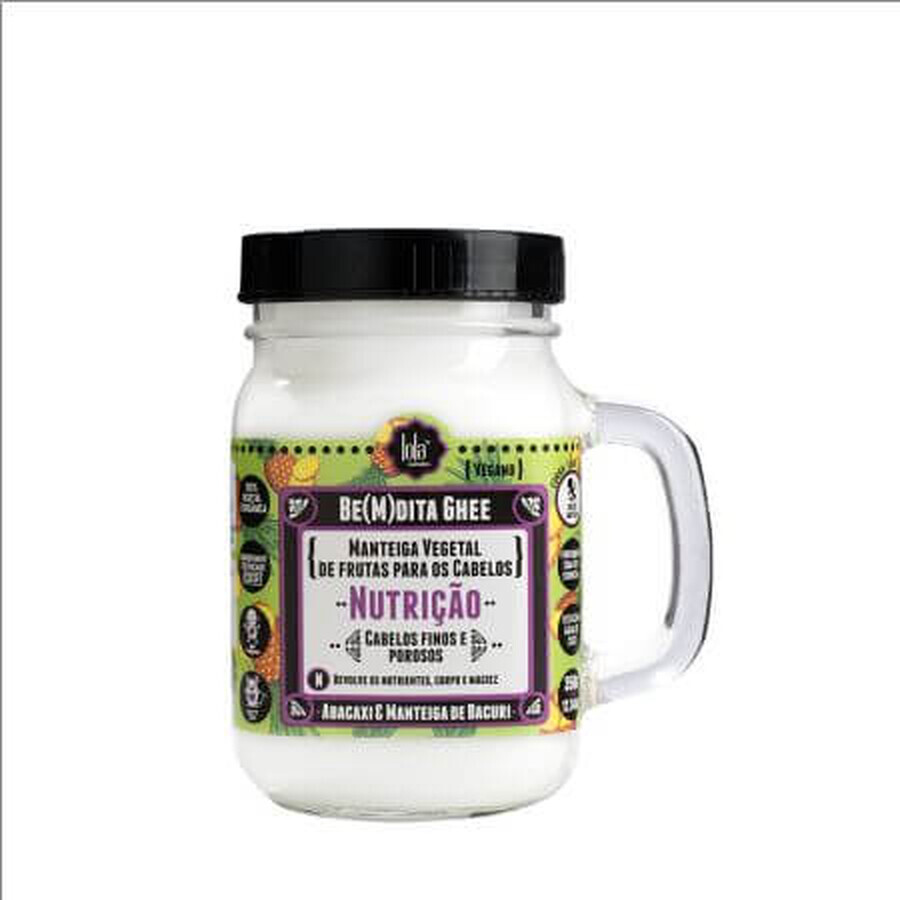 Masque capillaire intensément nourrissant à l'ananas et au beurre de Bacardi Bemdita Ghee, 350 g, Lola Cosmetics