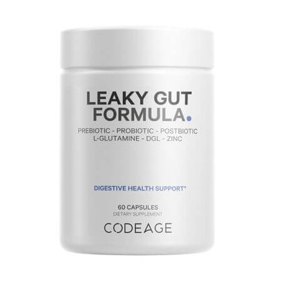 Leaky Gut Formula with probiotics and L-glutamine for the intestinal lining Leaky Gut Formula CodeAge, 60 capsules, GNC, GNC
