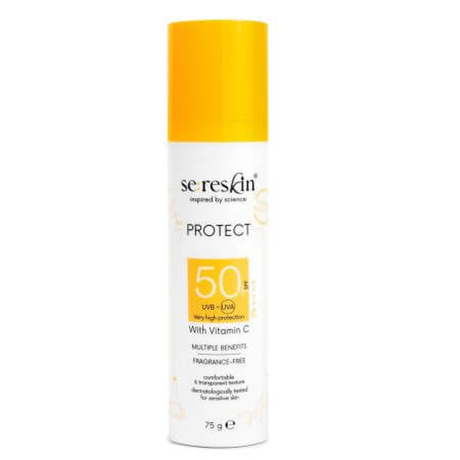 Crema protettiva per il viso con vitamina C e SPF50, 75 g, Se:Reskin