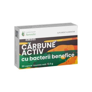 Carbón activo, 30 cápsulas, Laboratoarele Remedia