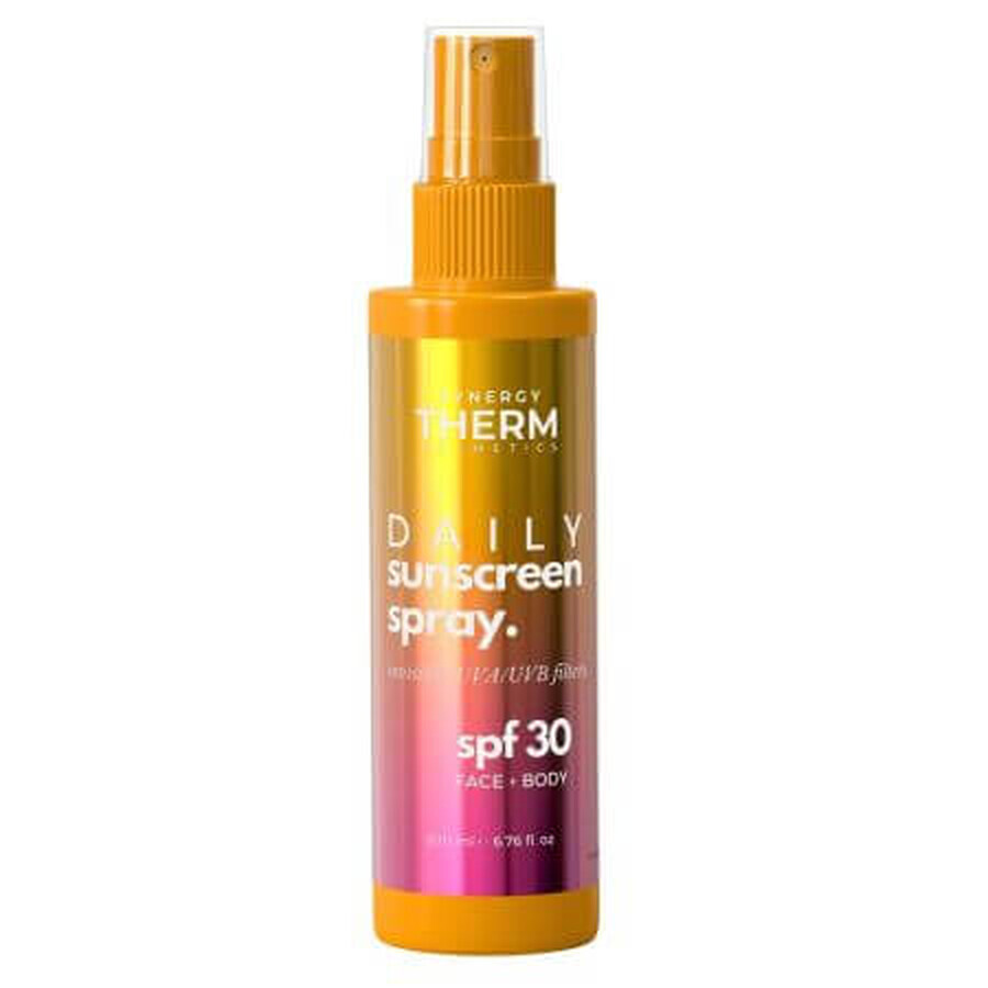 Protezione solare spray UVA/UVB SPF30 Protezione solare quotidiana, 200 ml, Synergy Therm