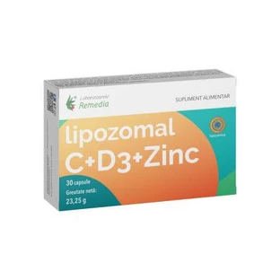 Lipozomal C+D3+Zink, 30 capsules, Remedia Laboratories