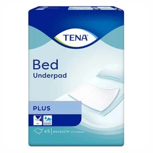 Serviettes absorbantes Bed Plus, 60 x 60 cm, 5 pièces, Tena