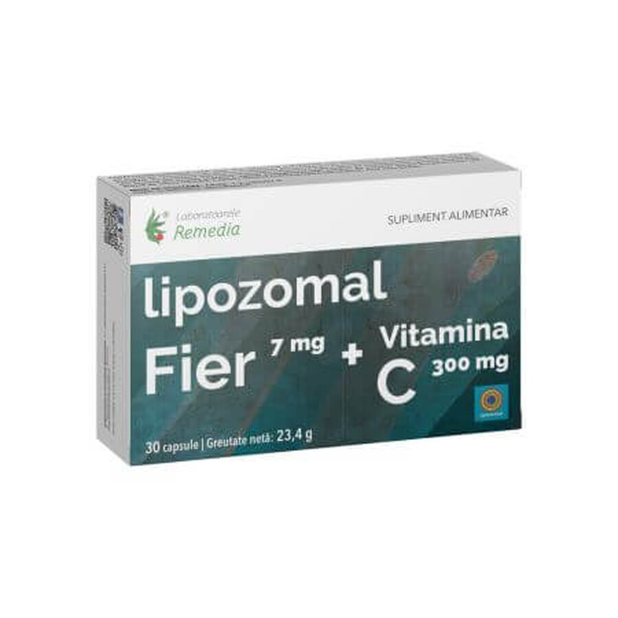 Ferro lipozomale + vitamina C, 30 capsule, Remedia