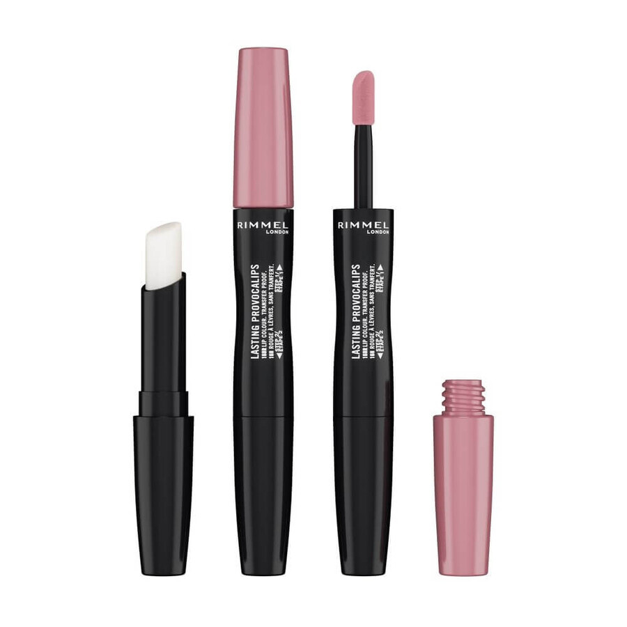 Rimmel Lasting Provocalips Rossetto 2 in 1 220 Come Up Rose, 6ml
