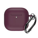 Husă din silicon pentru Airpods 4 cu carabină - maro