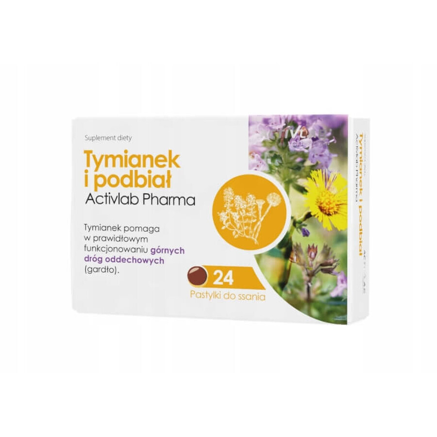 ActivLab Pharma Thyme And Coltsfoot, 24 lozenges