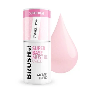 BrushUp! Super Base Hybrid-Nagelbasis Sparkle Pink, 5 g