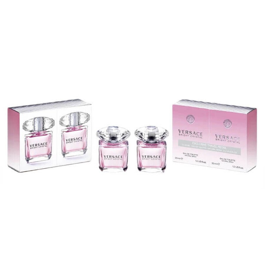 Versace Bright Crystal Eau de Toilette, 2 x 30 ml