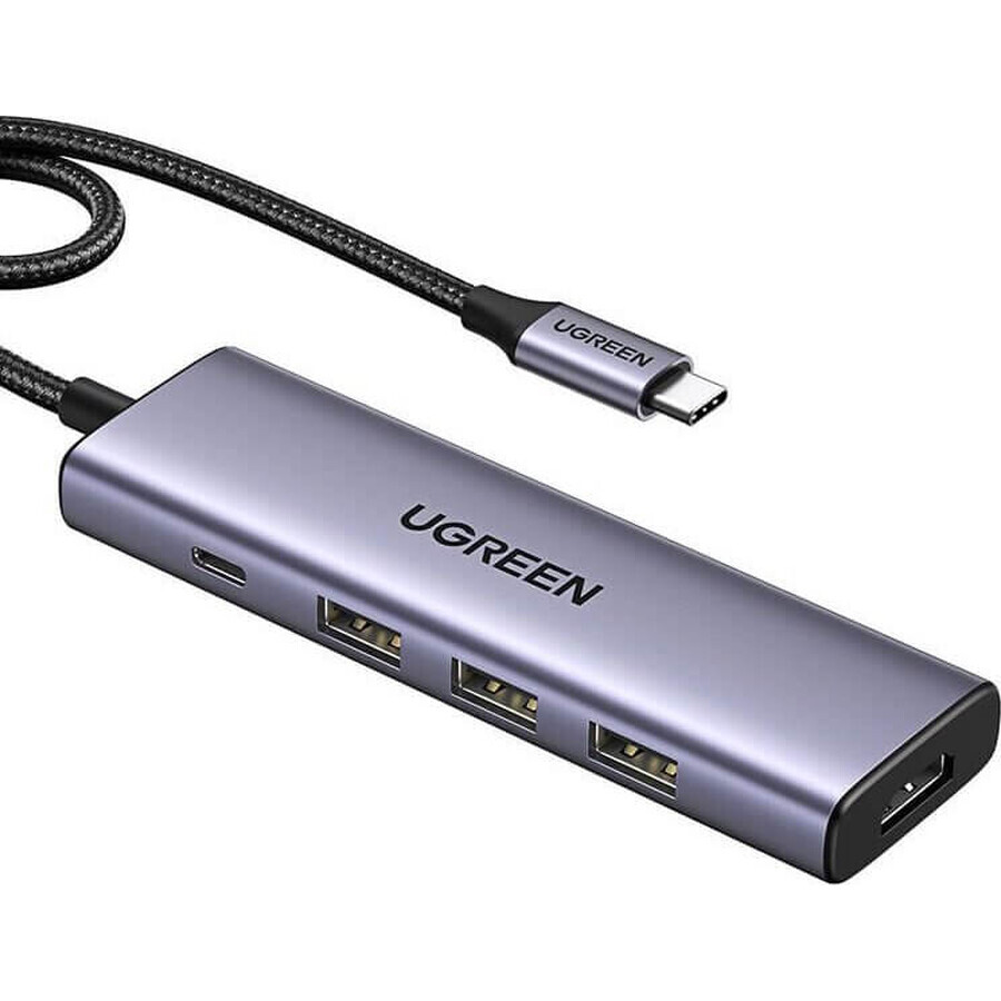 HUB Ugreen CM511 15597 5in1 USB-C - USB-C PD / HDMI / 3x USB-A 3.0 - grau