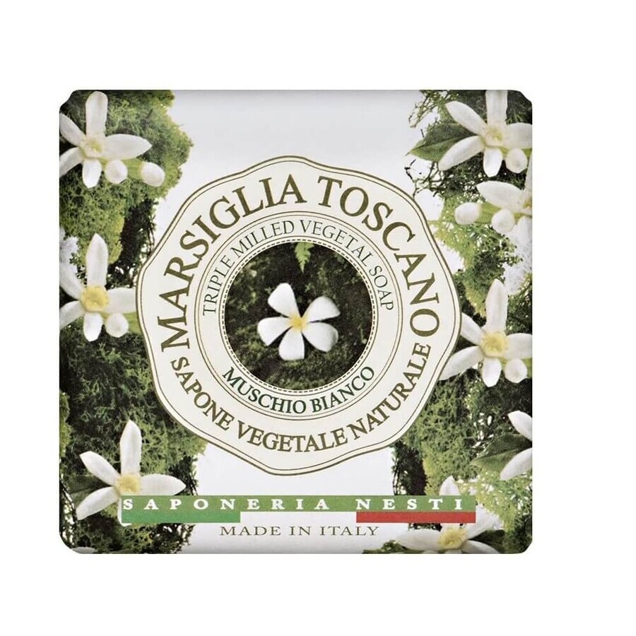 Nesti Dante Marsiglia Toscano Muschio Bianco Sapone da bagno naturale, 200g