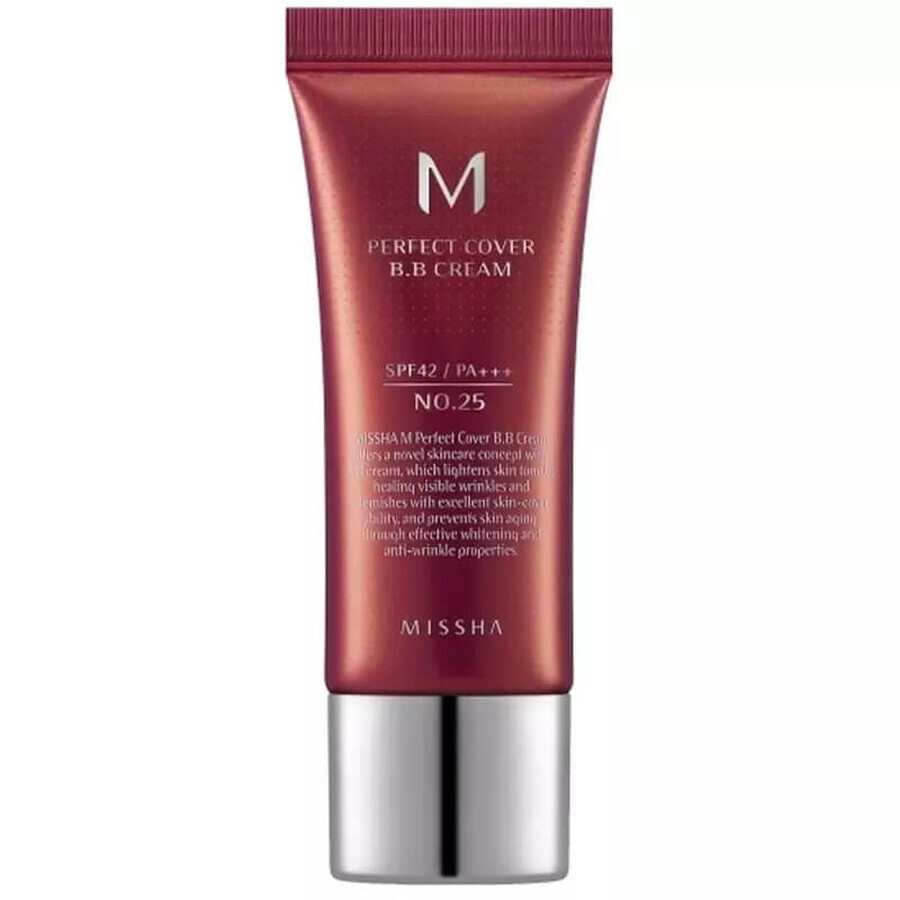 Missha M Perfect Cover BB Cream SPF42 Multifunctionele BB Cream nr.25 Warm Beige, 20 ml