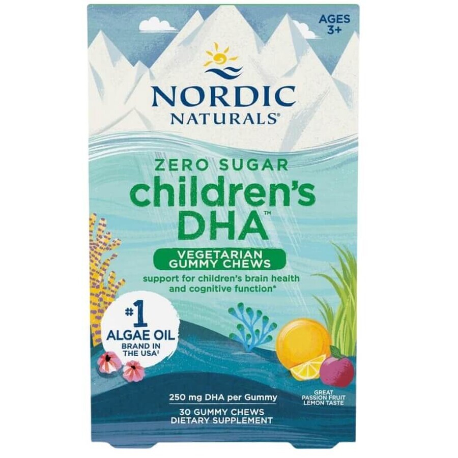 Nordic Naturals Children s DHA Vegetarian Gummy Chews, 30 jelly beans